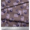 thumbnail image 3 of Soimoi Poly Crepe Fabric Bird,Coconut Tree & Elephant Kids Print Sewing Fabric Yard 42 Inch Wide, 3 of 3