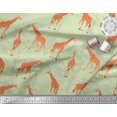 thumbnail image 2 of Soimoi Beige Rayon Fabric Giraffe Forest Print Fabric by The Yard 42 Inch Wide, 2 of 2