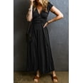thumbnail image 1 of a.Jesdani Robe Maxi Élégante Noire Froncée - Taille Haute, Col en V, Chic pour Toutes les Occasions, 1 of 8