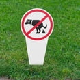 thumbnail image 1 of RRJ No Pooping Dog Signs for Yard, Durable PVC Outdoor Dog Poop Notice, Garden Dog No Peeing Pooping Signs, Pet Waste Yard Sign for Lawn Grass Protection, Dog Poop Sign for Property Boundary, 1 of 9