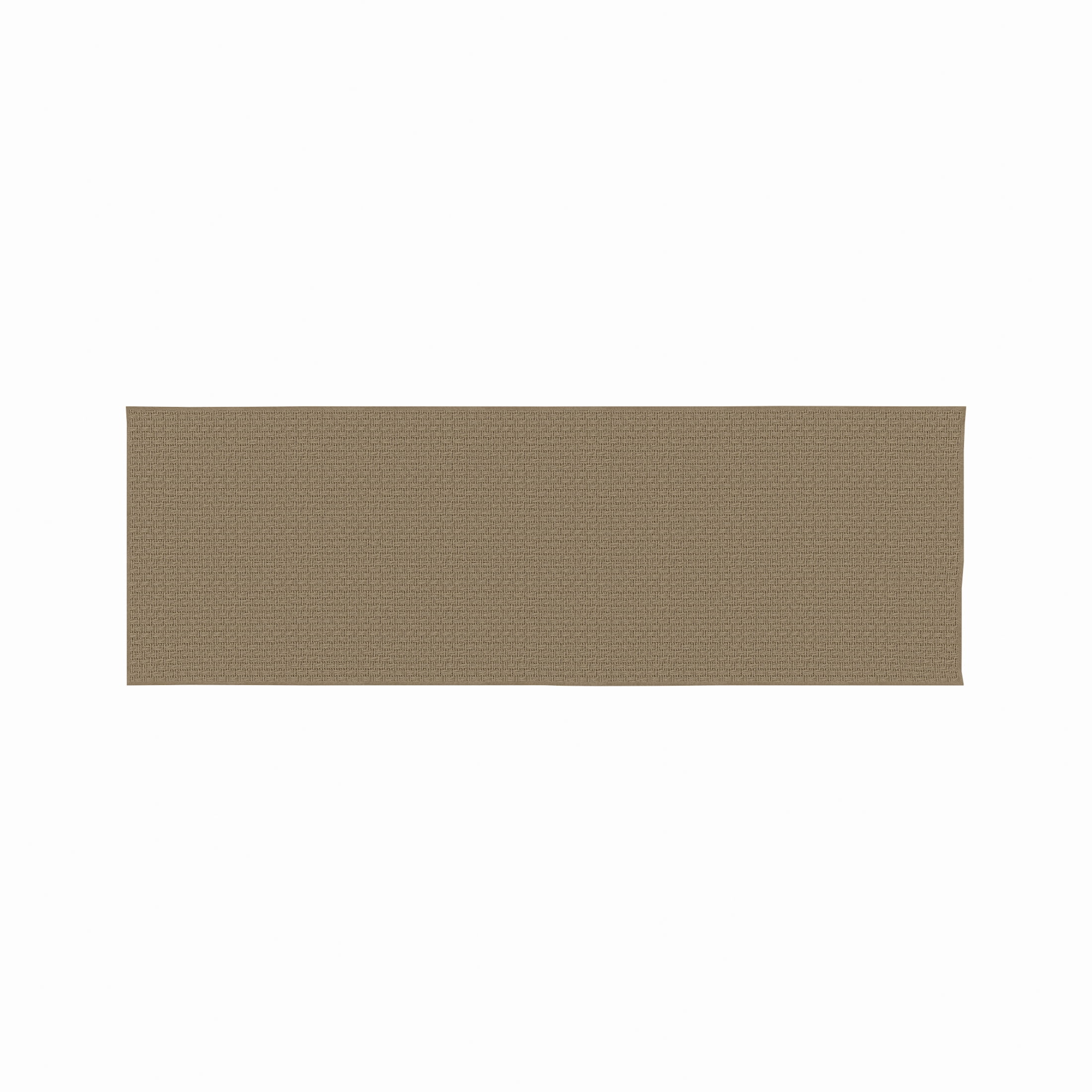 HOMETRENDS 2 ft. x 6 ft. Tan Flatweave Outdoor Rug, Lazlo Replay