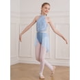 thumbnail image 3 of Lejafay Robe de Danse Moderne Ballet Lyrique pour Filles, Robe de Patinage sur Glace, Justaucorps de Performance, Jupe Tutu Bleu Clair 14, 3 of 7