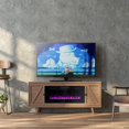 thumbnail image 2 of 42" Electric Fireplace Insert, 750W/1500W LED Fireplace w/Remote Control, 8H Timer & 12 Flame Colors, Wall Mounted Fireplace, Fireplace Heater, Recessed Electric Fireplace for Home RV, 2 of 10