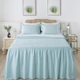 thumbnail image 1 of JML King Ruffle Skirt Bedspread Set,3 Piece Ruffled Polka Dot Bedspread with 30" Drop, 1 of 5