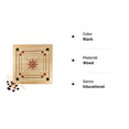 thumbnail image 5 of Ensemble de Jeu de Table Carrom en Bois de Luxe Grande Taille - Comprend des Bâtons de Repère, des Pièces, la Reine et un Attaquant!, 5 of 5
