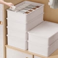 thumbnail image 2 of Compartment Storage Case with Lid, Storage Box Drawer Organizer for Underwear Panty Organizing, 11x8x3 Inches, 2 of 8