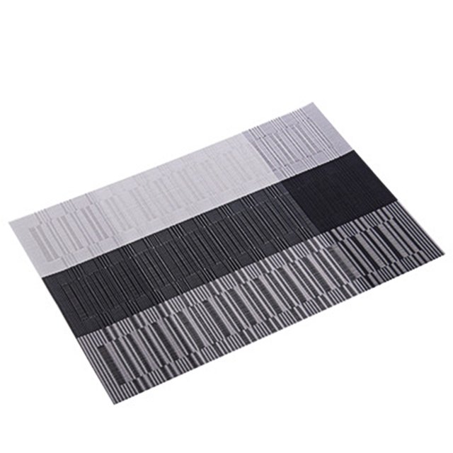 CAROOTU 6PCS Placemats Heat-Resistant Stain Resistant Anti-Skid Washable Table Mats Square PVC Placemats