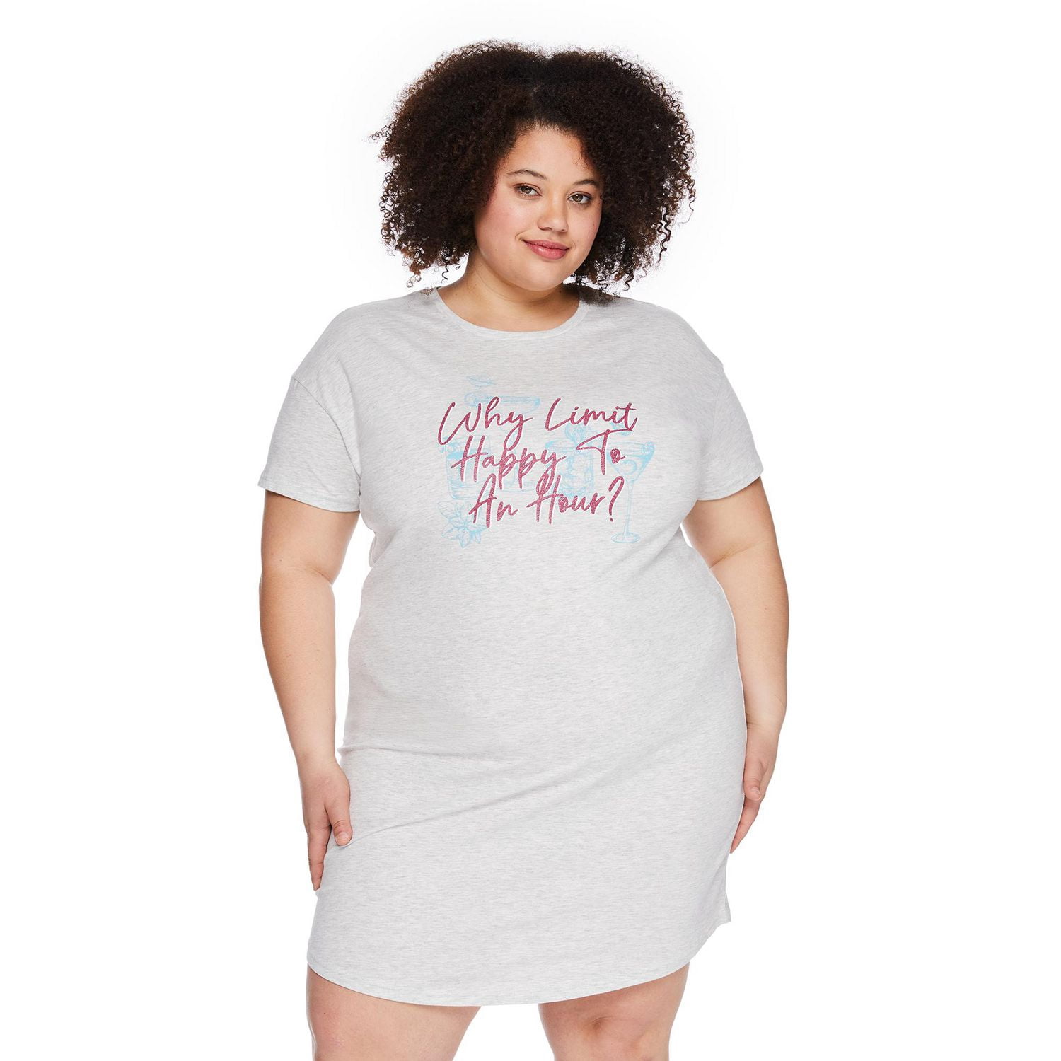 George Women's Plus Crew Neckline Nightshirt