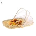 thumbnail image 2 of Ready 2022 Bamboo Tent Basket Hand Woven Tray Anti Bug Food Fruit Container Net Mesh Cover, 2 of 8