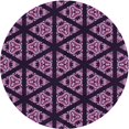 thumbnail image 1 of Ahgly Tapis Rond Lavable en Machine Intérieur Transitionnel Orchidée Violet, 6 Pieds Rond, 1 of 7