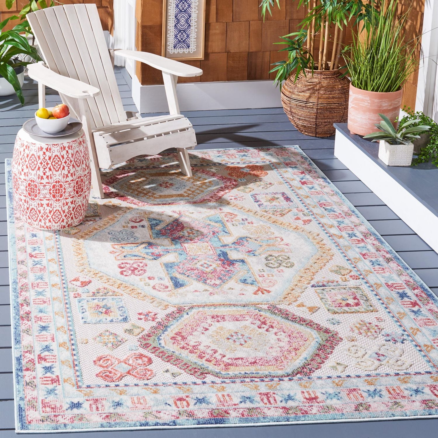 SAFAVIEH Cabana Clark Tapis Intérieur/Extérieur Médaillon