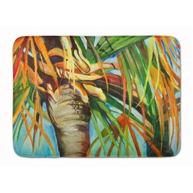 Carolines Treasures JMK1129RUG Orange Top Palm Tree Machine Washable Memory Foam Mat