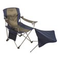 thumbnail image 2 of Kamp Rite Chaise de Camping Pliante avec Porte-Gobelets, Repose-Pieds et Sac, Marine/tan, 2 of 5