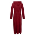 thumbnail image 4 of Ccpelsie Men's Robe Long Plush Soft Bathrobe Cozy Spring Fall Winter Warm Robes Shawl Collar Sleepwear with Pockets(A-Red,4XL), 4 of 4