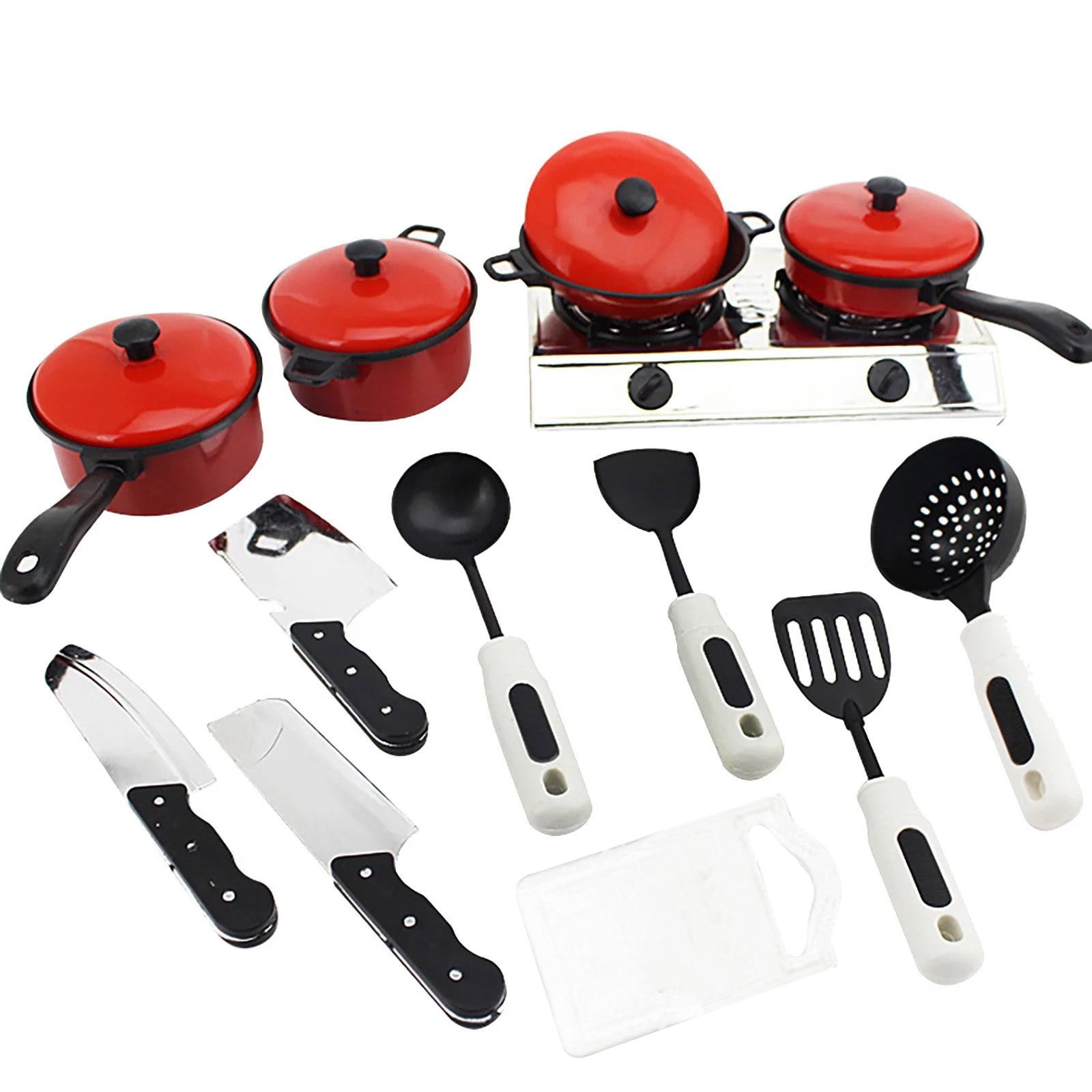 Children Play Red Tableware Kitchen Toys 13 Sets Of Baby Kitchen Toys