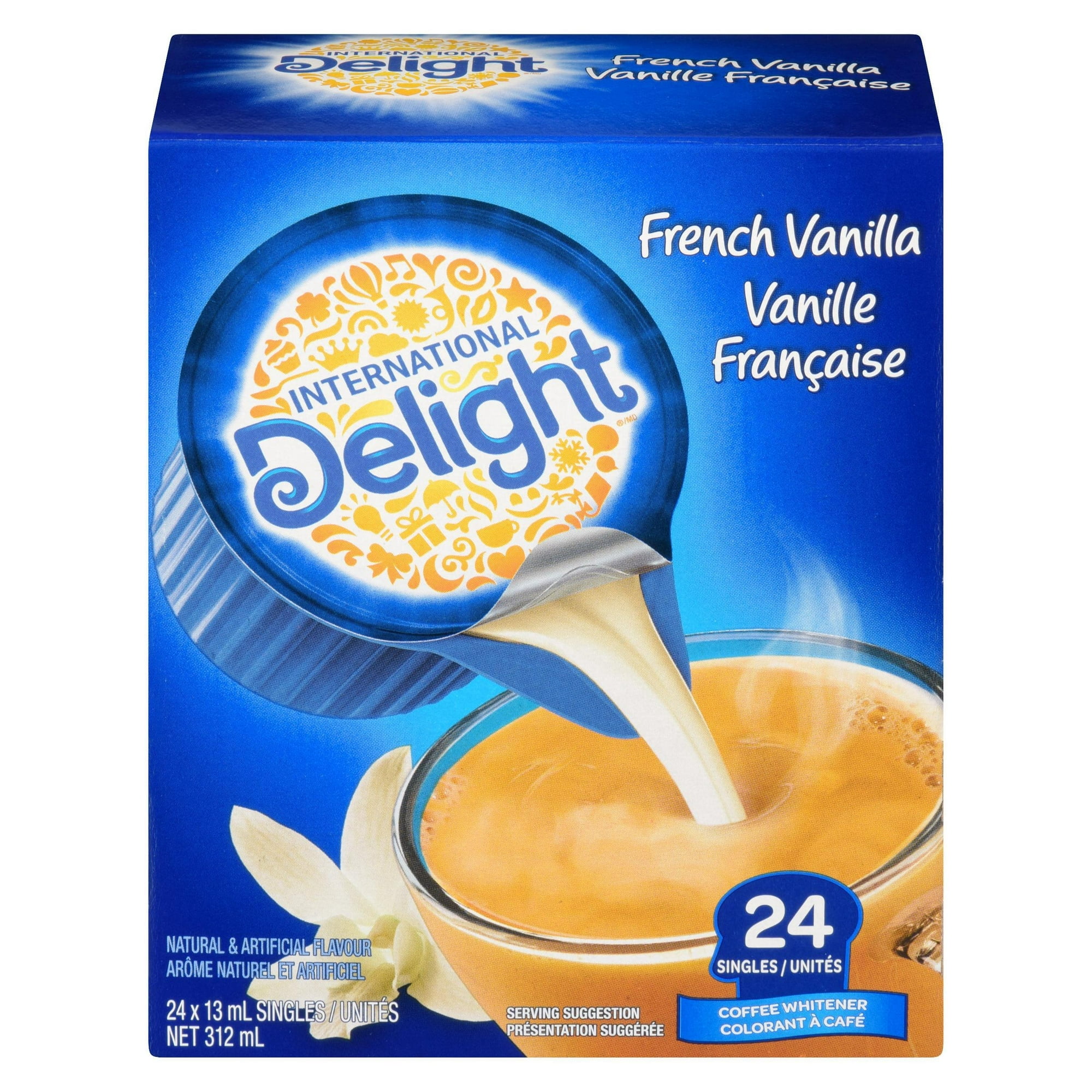 International Delight Coffee Creamer, French Vanilla, Portion Cups, 24 cups