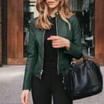 thumbnail image 1 of PVCS Women Long Sleeve Open Front Short Cardigan Short Suit Jacket Coat Top, 1 of 8