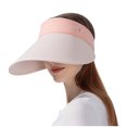 thumbnail image 1 of WEIYLL Ladies' Summer Sun Hat With Solid Color Large Brim & Foldable Ice Silk Visor Cap In Design Pink for -, 1 of 2