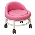thumbnail image 4 of Abbracc Low Rolling Seat Pulley Stool Pedicure Stool Roller Seat Short Stool for Library pink, 4 of 9