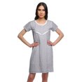 thumbnail image 1 of Moomaya Chemise de Nuit à Manches Courtes Imprimée pour Femmes, Col Rond, en Coton, Vêtement de Nuit, 1 of 5