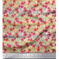 thumbnail image 1 of Soimoi Pink Silk Fabric Floral Decor Fabric Printed BTY 42 Inch Wide, 1 of 3