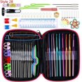 thumbnail image 1 of 36 Styles Crochet Hooks Set Knitting With Yarn Weave Knitting Needles Hook Kit Sewing Tools Gauge Scissors Knit with Storage Bag, 1 of 7