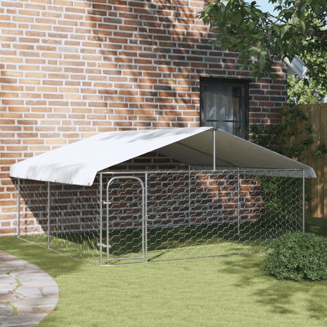 vidaXL Chenil Extérieur pour Chien avec Toit 300x300x150 cm