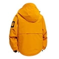 thumbnail image 3 of PEONAVET Mens Jacket Men's Solid Color Waterproof Long Sleeved Hooded Workwear With Multiple Pockets Jacket, 3 of 8