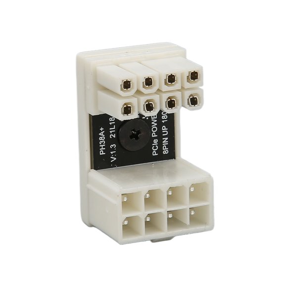 180 Degree Angled Power Adapter For Desktops Graphics Card, Plug And Play, Multi Layer, ABS Shell, Humanized Design, With Solid Pin, For Stable Power Supply