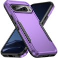 thumbnail image 1 of KOMI pour Google Pixel 9 Pro Case, [Choc] Protection de Qualité Militaire [Prévention des Chutes] [Anti-Empreintes Digitales] Étui de Téléphone Robuste de Protection pour Google Pixel, Violet+noir, 1 of 5