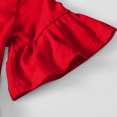 thumbnail image 4 of Plebaso Hauts de Robe pour Filles en Coton à Manches Courtes Évasées, Chemises à Volants pour Tout-Petits, Col Rond Décontracté, Blouse Mignonne pour Enfants, 4 of 7