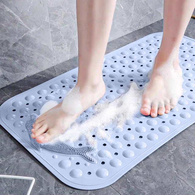 TIMIFIS Bathroom Rugs Bathroom Rug, Rubber Backing Non-Slip, Can Massage or Scrub The Soles of The Feet, Can Be Used As A Bathroom Floor Mat, Shower Rug in Front of The Bathtub Bath Mat