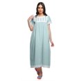 thumbnail image 1 of Moomaya Chemise de Nuit Maxi Boutonnée à Manches Courtes Imprimée pour Femmes en Coton, 1 of 1