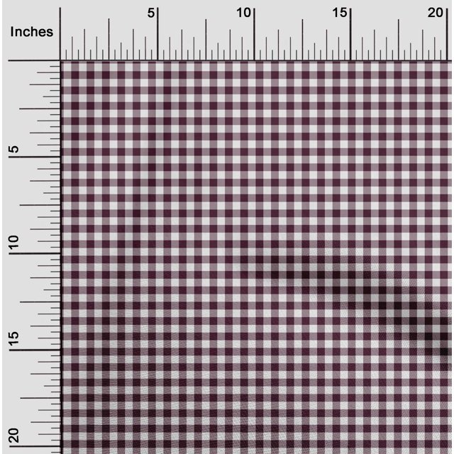 oneOone Cotton Flex Wine Fabric Check Check Sewing Material Print Fabric By The Meter 40 Inch Wide