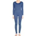 thumbnail image 1 of LAVRA Womens Microfiber Long Johns Thermal Underwear Two Piece Set -XL-Navy Blue, 1 of 2