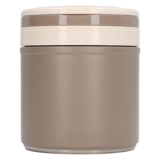 YUMILI Boîte à Déjeuner Isolée en Acier Inoxydable 304, Forme Ronde, Récipient Alimentaire sous Vide, Récipient Isotherme à Double Paroi pour Employé de Bureau, 1,2 L(Kaki)