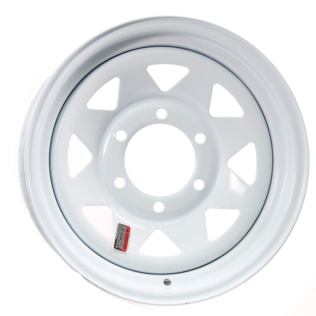 eCustomrim Jante de Roue de Remorque 16X6 6 Écrous Rayons Blancs