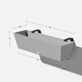 thumbnail image 2 of Veradek Pure Series Railing 36" Planter Grey, 2 of 9