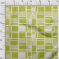 thumbnail image 3 of oneOone Silk Tabby Lime Green Fabric Geometrical Sewing Craft Projects Fabric Prints By Yard 42 Inch Wide, 3 of 4