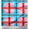 thumbnail image 1 of Soimoi Rayon Crepe Fabric Check Check Print Fabric by the Yard 46 Inch Wide, 1 of 4