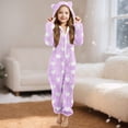 thumbnail image 4 of Pyjama pour Bébé Fille, Combinaison à Capuche à Manches Longues pour Chaleur Hivernale, 4 of 5