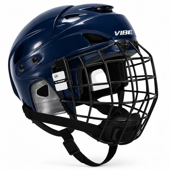 VIBE Casque de hockey senior avec grille, taille G, bleu