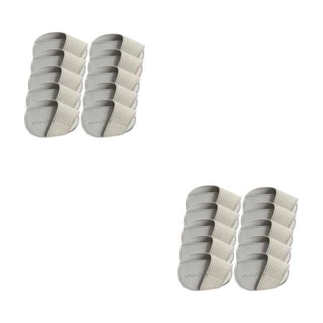Thinsony Golf Head Covers PU Portable Protector Travel Athlete Golf for Training Gray Large 10 Pcs 2Set