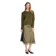thumbnail image 2 of George Women's Lace Trim Satin Skirt, 2 of 6