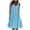 Light Blue, variant on Boho Dresses for Women 2025 Summer Casual Sleeveless Floral Pleated Tank Sundress Swing Elegant Crewneck Beach Midi Dress