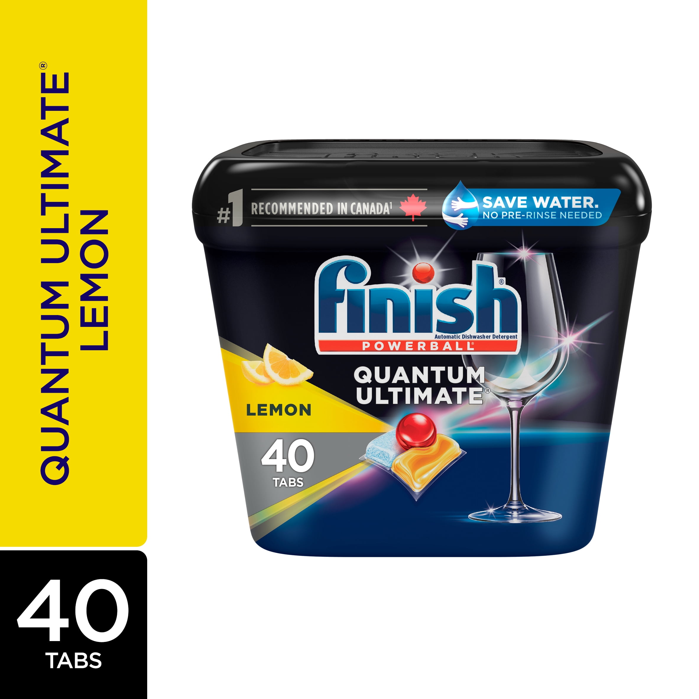 Finish Quantum Ultimate Lessive Lave-Vaisselle Citron, 40 Comprimés
