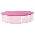 thumbnail image 1 of INTEX 10 Foot Pool Cover for Round Metal Frame Outdoor Backyard Swimming Pool, Pink, 1 of 6
