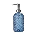 thumbnail image 4 of Glass Hand Soap Dispenser Empty Leakproof Maual Liquid Refillable Soap Dispenser Blue, 4 of 9