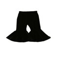 thumbnail image 1 of Children Autumn Velvet Flare Pants Solid Color Elastic Waistband Trousers, 1 of 10