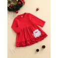 thumbnail image 3 of FOCUSNORM T-shirt de Noël pour Bébés Garçons Filles, Motif Santa Claus Col Rond Manches Longues, 3 of 8